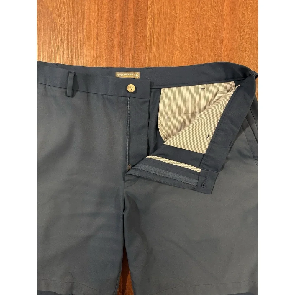 2 Pair Peter Millar Golf Shorts Men's 38 Blue Gray Performance Stretch 9